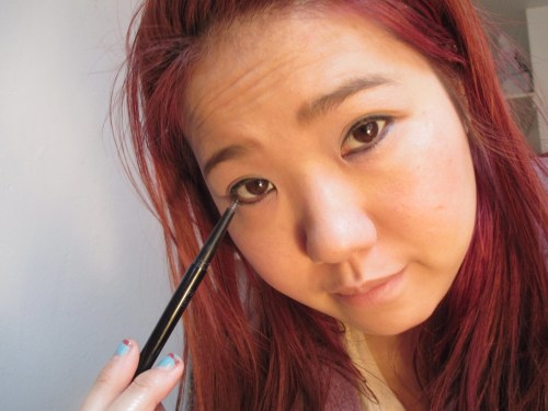 perfectly pencil lined eyes