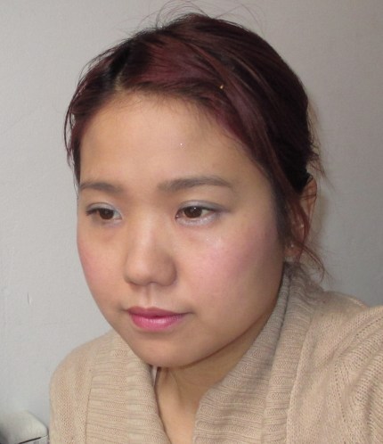 This is only blush, eyebrows and mascara with a touch of shadow.  I did sneak in tinted moisturizer...