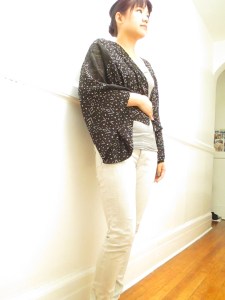 Kinda dramatic, and kimono inspired.  Baggy and non clinging can be pretty sometimes!