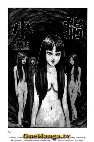 This is how Tomie regenerates and reproduces herself after being murdered,  She can grow from severed member of her body until she has many evil copies of herself.  Creepy.
