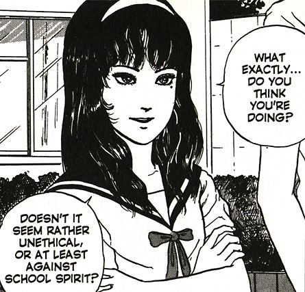 Tomie as a school girl, is one of the ways she appears in the series!