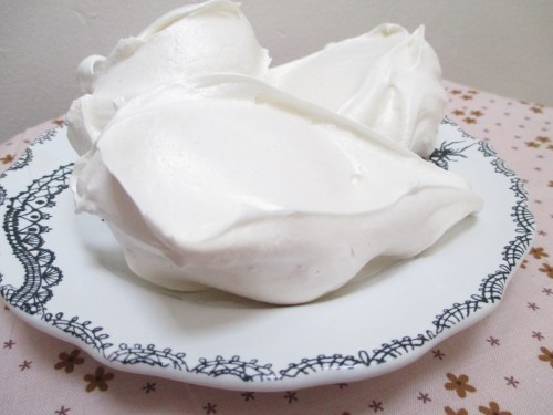 They look fluffy, but are crisp, light and super sweet! Kinda like crunchy cotton candy!