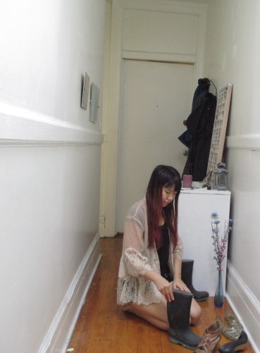 The kimono trend is dying down, but this lacey piece was still a cool cover-up during the summer.