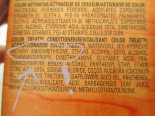 This was the ingredient list for the conditioner in the box kit.  Wow... amodimethicone is the second ingredient.  Amodimethicone is a heavy silicone, and hard to wash off...No wonder my hair shone like the sea after this...