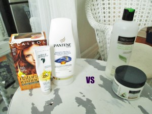 On the left are products loaded with silicones...hey, they give the results, but are they evil?  On the right, silicone free products from Tresseme.