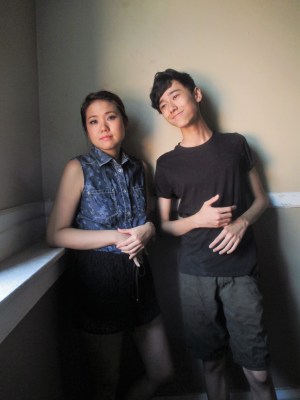 Me and my kid. Can you imagine, I raised him since he was a baby? Now at 14, he towers over me!